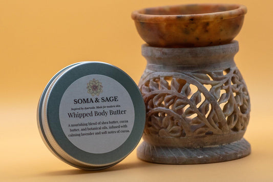 Whipped Body Butter – Shea and Cocoa – Natural Moisturizer for Dry Skin – Small Batch Herbal Skincare by Soma & Sage - SOMA & SAGE