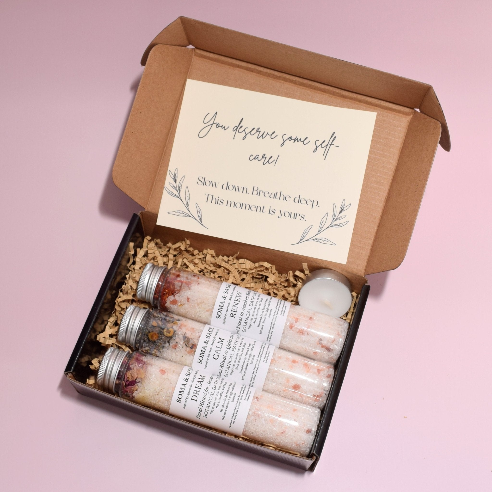 Bath Salt Soak Trio | Calm, Renew & Dream Set | Soma & Sage – SOMA