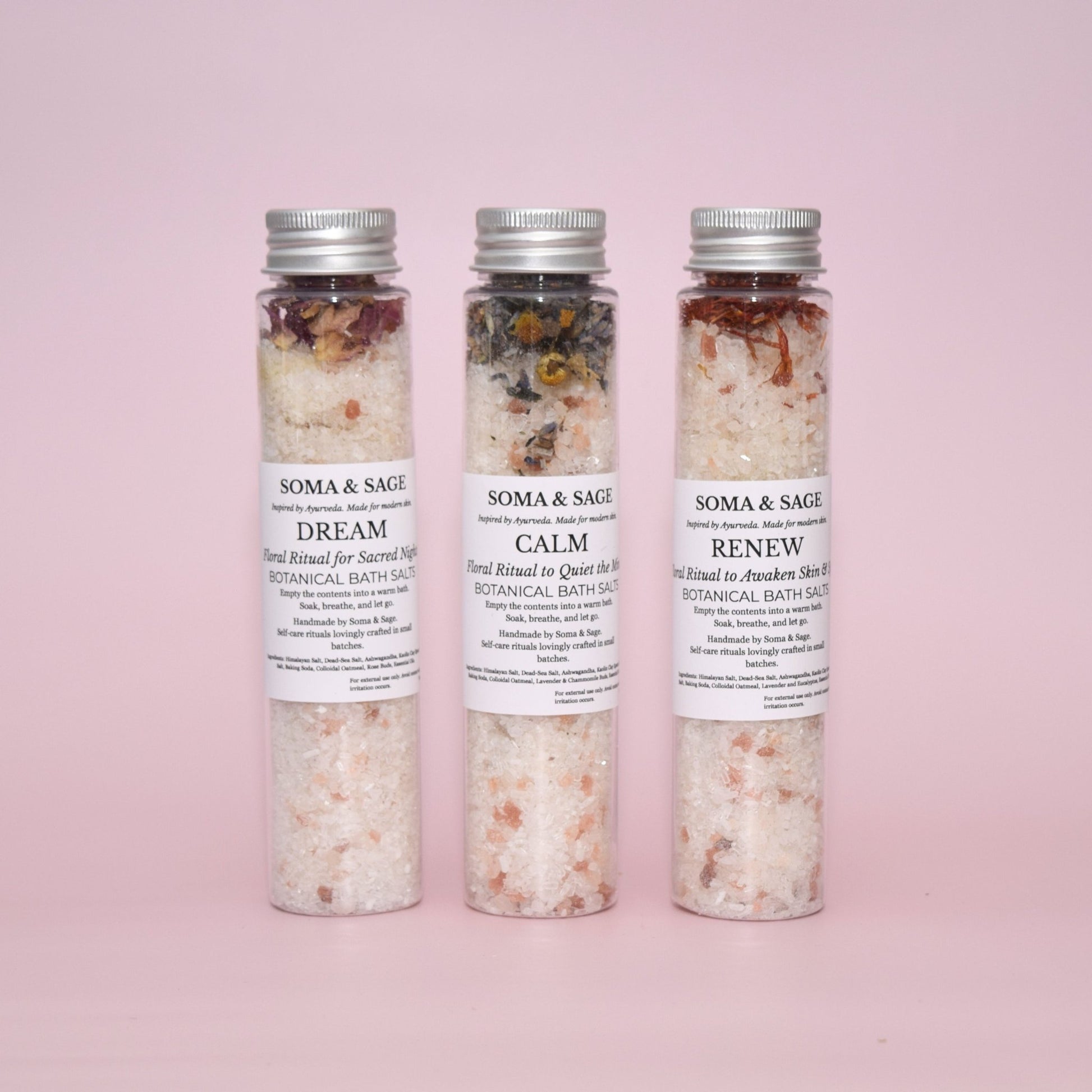 Bath Salt Soak Trio - Calm, Renew & Dream - SOMA & SAGE