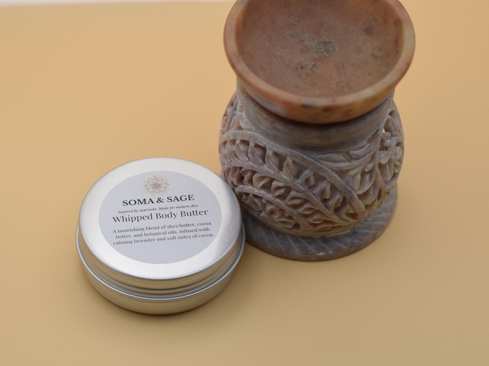 Whipped Body Butter – Shea and Cocoa – Natural Moisturizer for Dry Skin – Small Batch Herbal Skincare by Soma & Sage - SOMA & SAGE